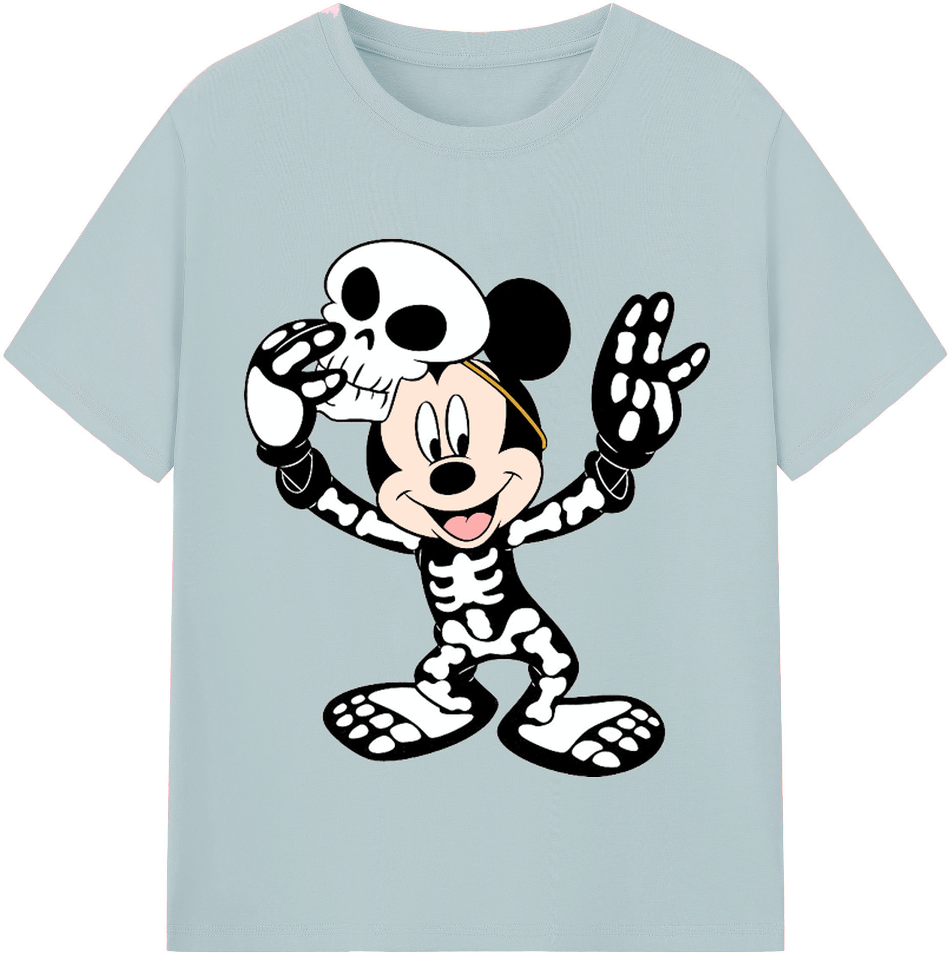 （画像用） ミッキーマウス Mickey Mouse 綿100％半袖Tシャツ（フロントプリント）